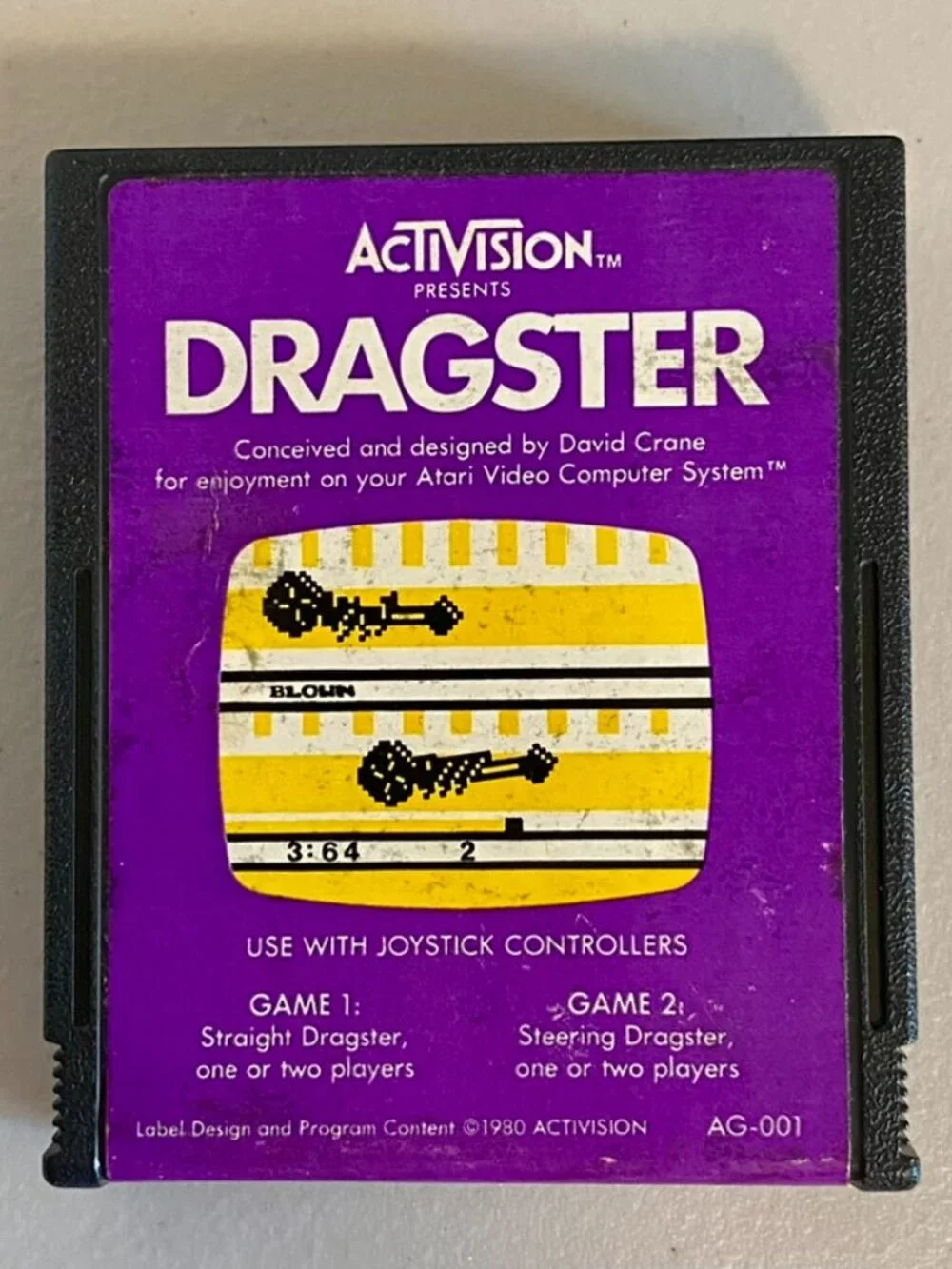 Dragster (Atari 2600, 1980) Made by Activision / Untested Cartridge / Clean